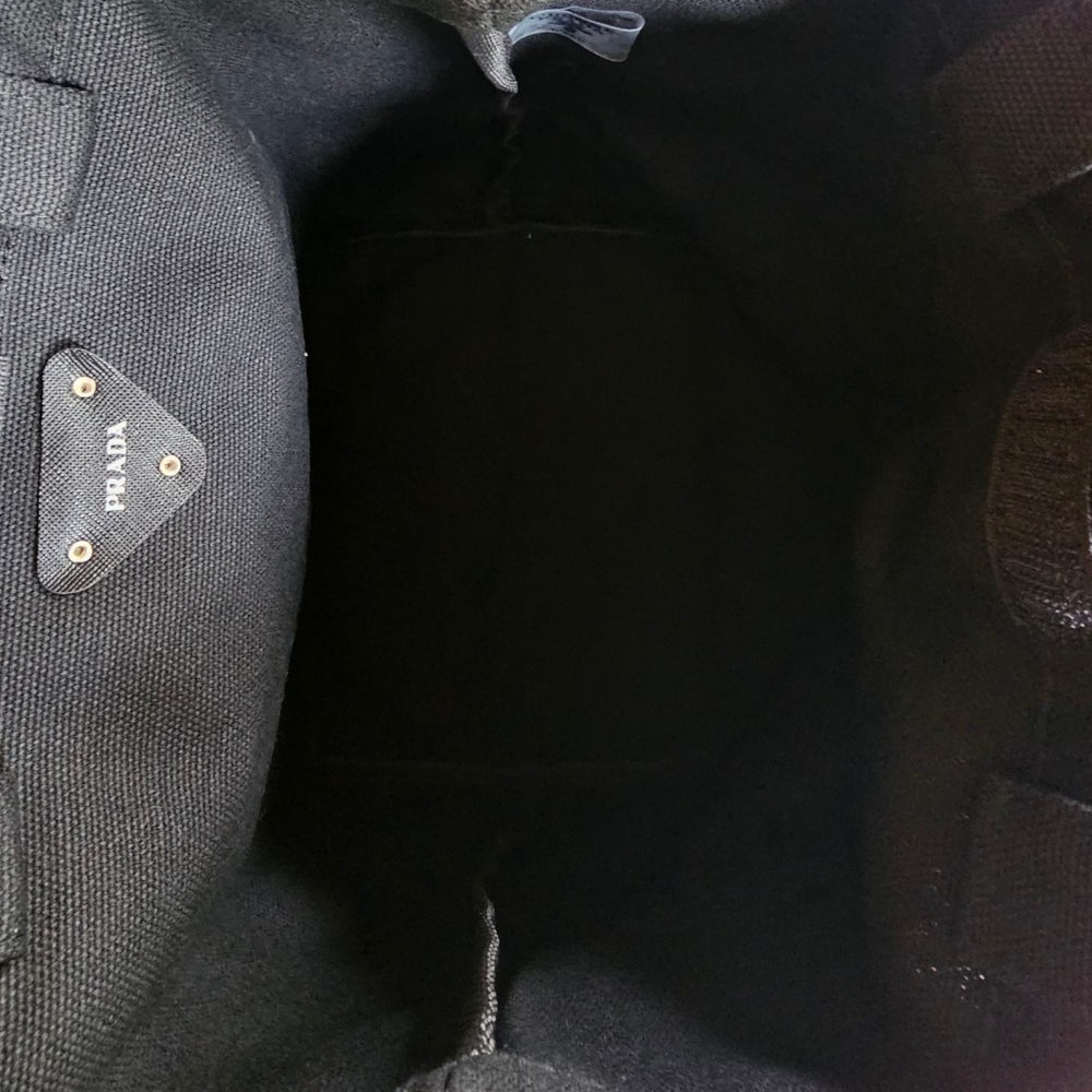 Prada Black Canvas Tote Bag - Picture 4 of 7